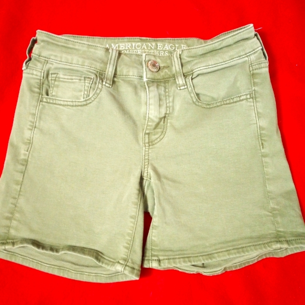 American Eagle Outfitters Green Jean Shorts